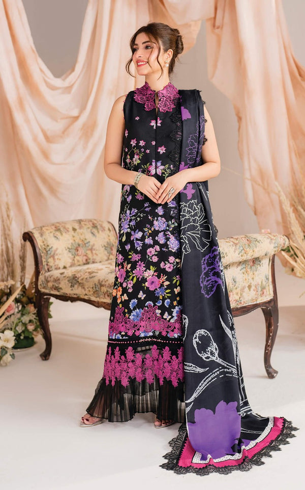 Asifa & Nabeel Printed Embroidered Lawn - 3pcs Unstitched