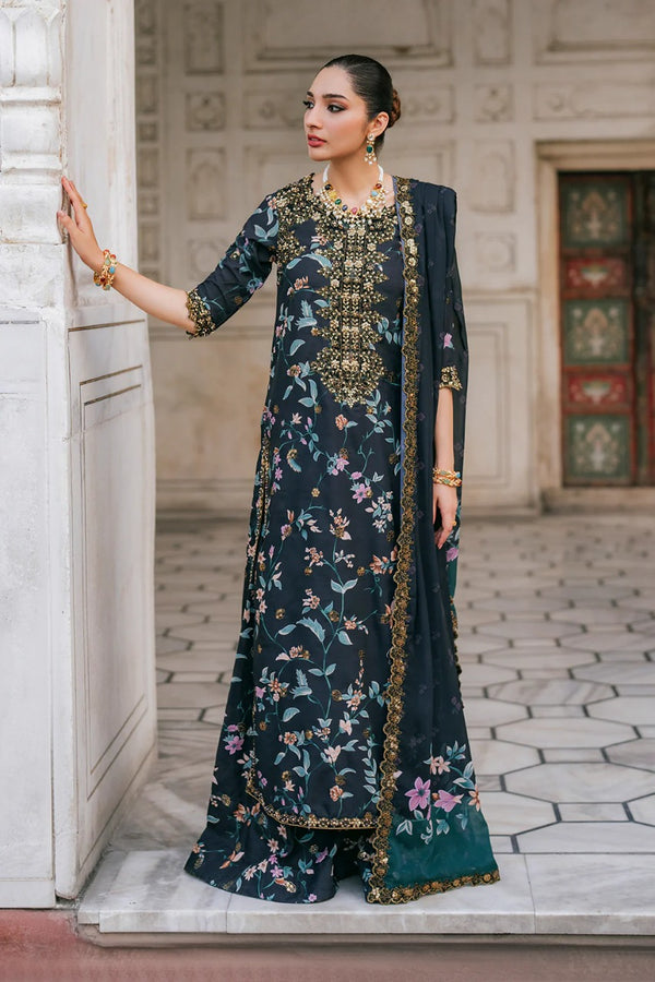 IZNIK EMBROIDERED DIGITAL PRINTED LAWN SUIT