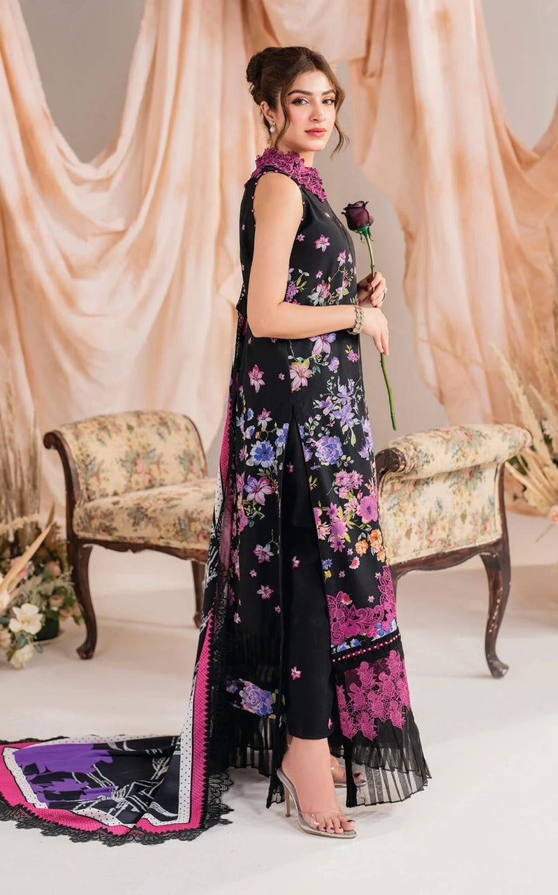 Asifa & Nabeel Printed Embroidered Lawn - 3pcs Unstitched