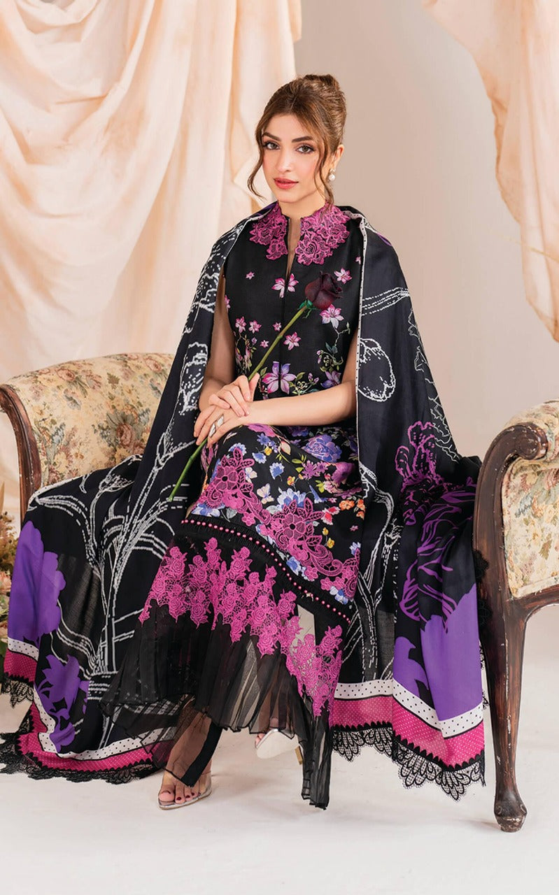 Asifa & Nabeel Printed Embroidered Lawn - 3pcs Unstitched