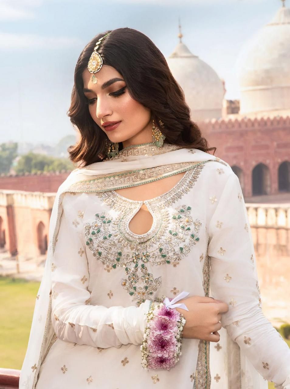 Azure Embroidered Chiffon 3 Piece Unstitched Suit Collection